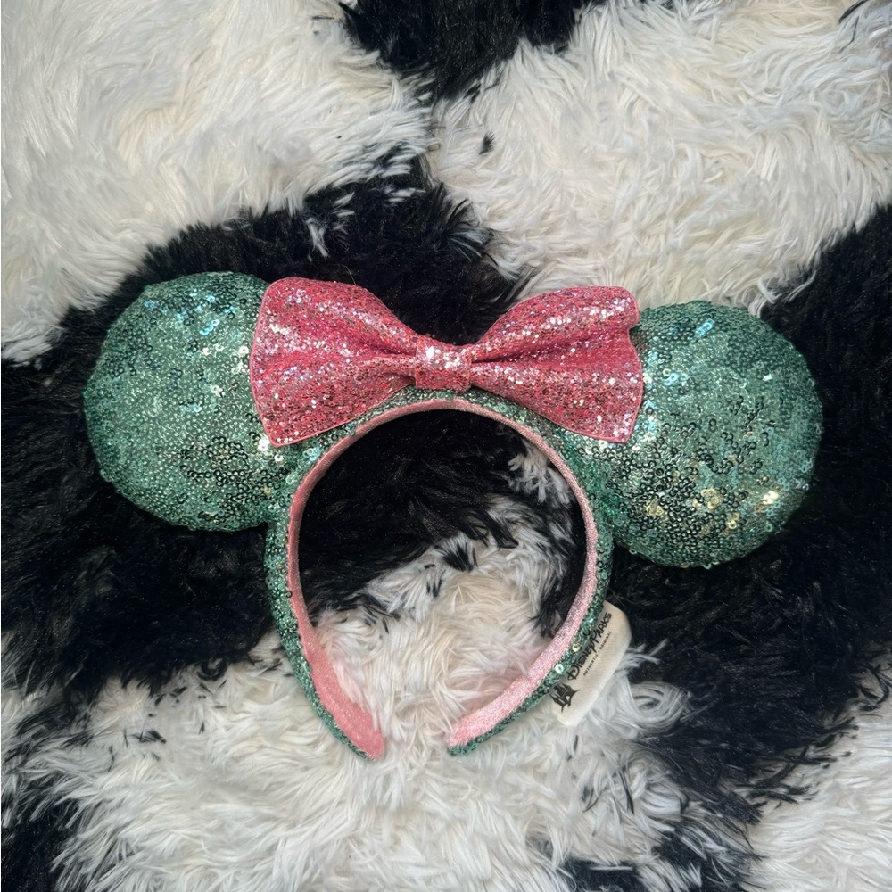 Teal and Pink Minnie Ears